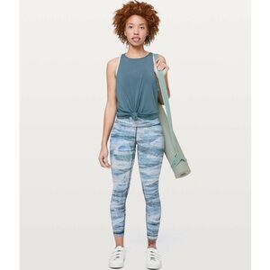 LULULEMON ATHLETICA Wunder Under High Rise Tight Legging Mesh Scape Multi